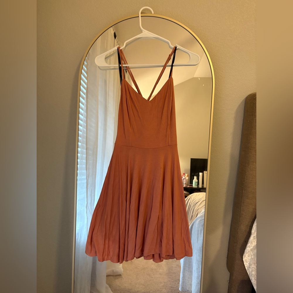 Forever 21 Orange cross strap Dress
